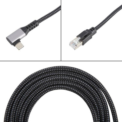 2m RJ45 to Type-C / USB 2-in-1 High Speed Network Card Ethernet Cable, Type-C / USB 2-in-1