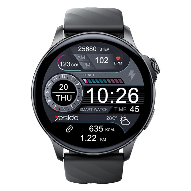 Yesido IO29 Waterproof Smart BT Watch, 1.39 inch Screen, Support BT Call / Heart Rate, IO29