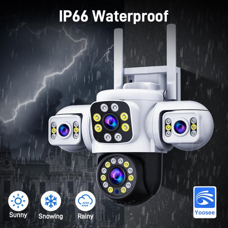2MP HD 360 Degree Panorama 3 Lens IP66 Waterproof Wireless WiFi Camera, 15 Days Memory Card, 30 Days Memory Card