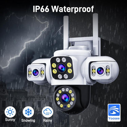 2MP HD 360 Degree Panorama 3 Lens IP66 Waterproof Wireless WiFi Camera, 15 Days Memory Card, 30 Days Memory Card