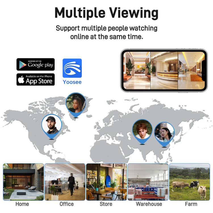 2MP HD 360 Degree Panorama 3 Lens IP66 Waterproof Wireless WiFi Camera, 15 Days Memory Card, 30 Days Memory Card