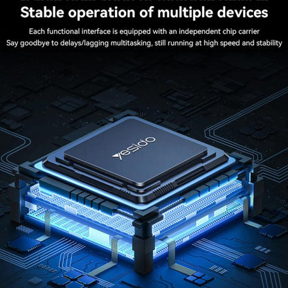 Yesido HB27 8 in 1 Type-C 3.1 Multifunctional HUB Adapter Docking Station, HB27
