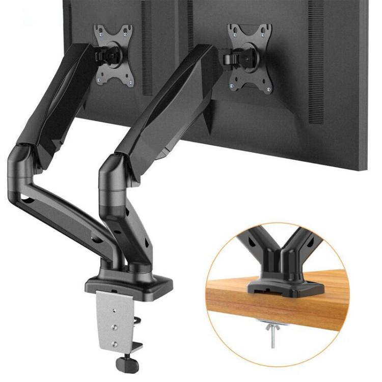 Lenovo Thinkplus ZJA1 Clip-on Desktop Dual-Arm Monitor Holder, ZJA1