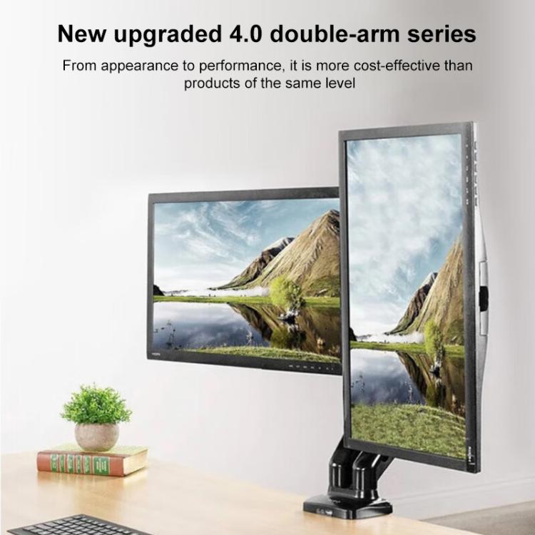 Lenovo Thinkplus ZJA1 Clip-on Desktop Dual-Arm Monitor Holder, ZJA1