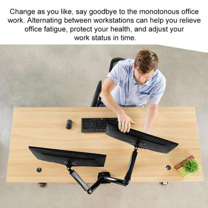 Lenovo Thinkplus ZJA1 Clip-on Desktop Dual-Arm Monitor Holder, ZJA1