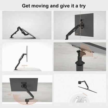 Lenovo Thinkplus ZJA1 Clip-on Desktop Dual-Arm Monitor Holder, ZJA1