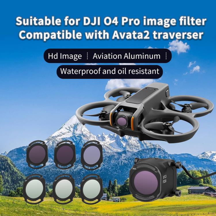 For DJI O4 Air Unit Pro / Avata 2 JSR YB Series Camera Lens Filter, MCUV, CPL, ND8, ND16, ND32, ND64, ND256, ND8PL, ND16PL, ND32PL, ND64PL, NIGHT, STAR, MCUV x 2, MCUV x 3, 3 in 1 CPL ND8/16, 4 in 1 ND, 4 in 1 NDPL, 6 in 1 ND8-64 UV CPL
