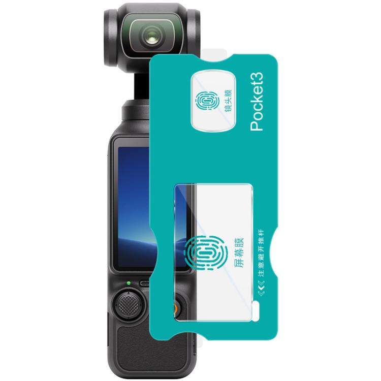 imak Tempered Glass Film with Camera Lens Film, Self-positioning Version, For DJI Osmo Pocket 4, For DJI Osmo Action 6, For DJI Osmo Action 5 Pro, For DJI Osmo Pocket 3, For DJI Osmo Action 4