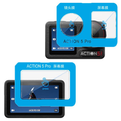 imak Tempered Glass Film with Camera Lens Film, Self-positioning Version, For DJI Osmo Pocket 4, For DJI Osmo Action 6, For DJI Osmo Action 5 Pro, For DJI Osmo Pocket 3, For DJI Osmo Action 4