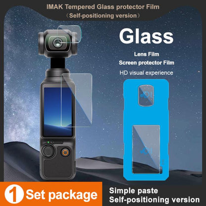 imak Tempered Glass Film with Camera Lens Film, Self-positioning Version, For DJI Osmo Pocket 4, For DJI Osmo Action 6, For DJI Osmo Action 5 Pro, For DJI Osmo Pocket 3, For DJI Osmo Action 4