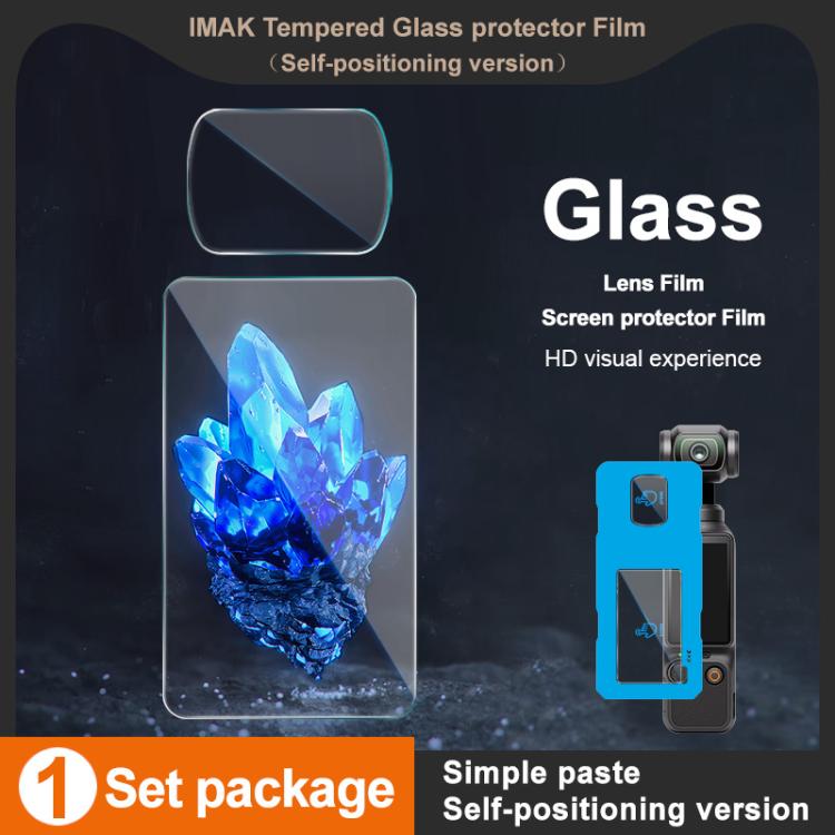 imak Tempered Glass Film with Camera Lens Film, Self-positioning Version, For DJI Osmo Pocket 4, For DJI Osmo Action 6, For DJI Osmo Action 5 Pro, For DJI Osmo Pocket 3, For DJI Osmo Action 4
