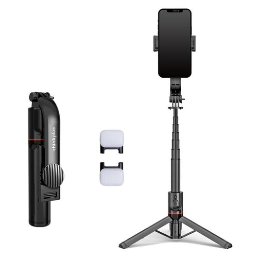 Lenovo Thinkplus H11L Premium Edition Aluminum Alloy Bluetooth Selfie Stick with Dual Fill Lights, 1.1m