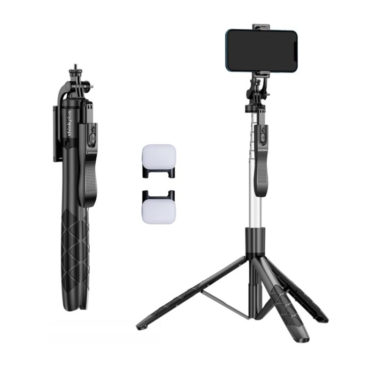 Lenovo Thinkplus H18B Flagship Stainless Steel Bluetooth Selfie Stick with Dual Fill Light, 1.8m