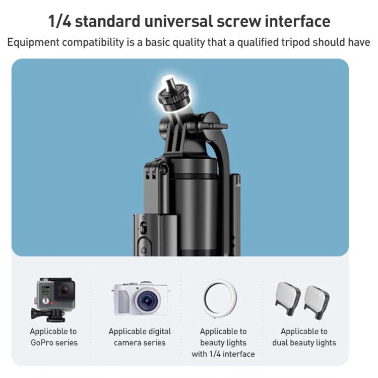 Lenovo Thinkplus H18B Flagship Stainless Steel Bluetooth Selfie Stick with Dual Fill Light, 1.8m
