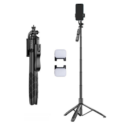 Lenovo Thinkplus H18L Premium Edition Aluminum Alloy Bluetooth Selfie Stick with Dual Fill Lights, 1.8m