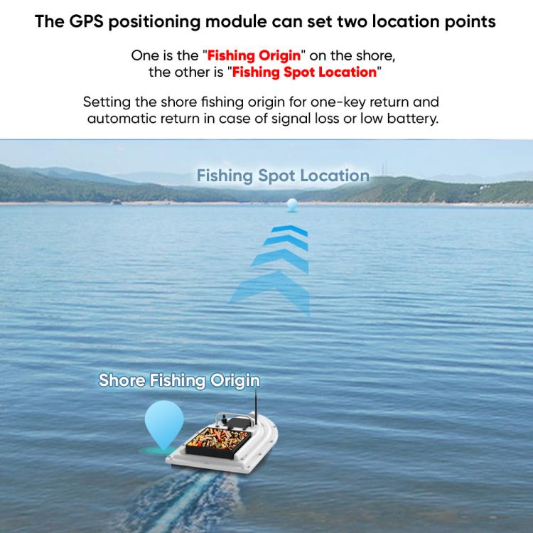 D26C Two Hoppers Smart Remote Control Fishing Bait Boat Support GPS Positioning, US Plug, EU Plug, UK Plug