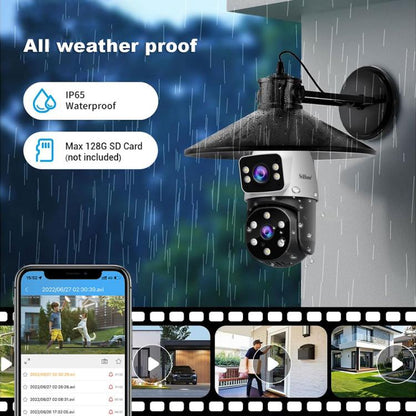 SriHome SH068 E27 4MP HD Dual Lens Light Bulb Camera Outdoor IP66 Waterproof, SH068