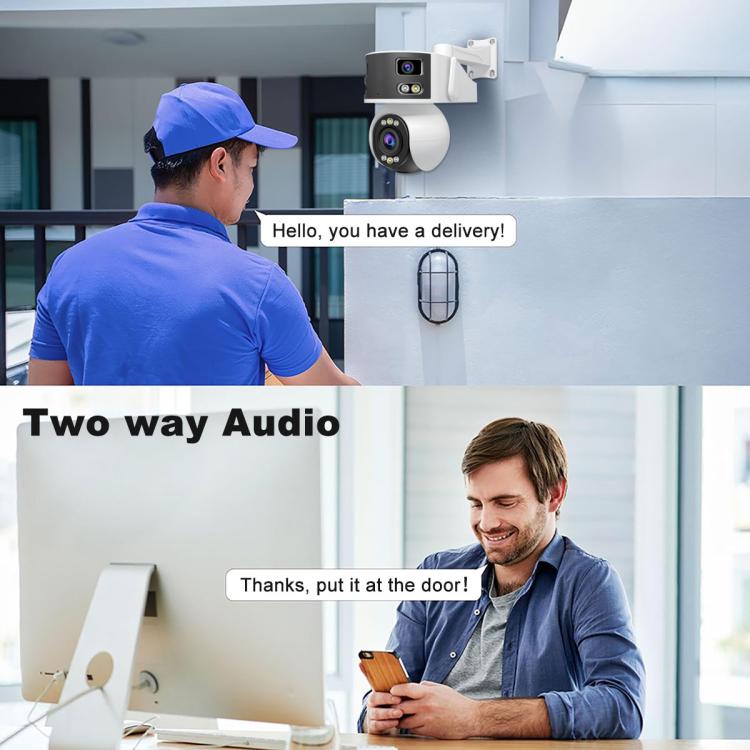 SriHome SH055 8MP HD Multi-lens 5X Optical Zoom Lens Panoramic PTZ Dome Camera, SH055