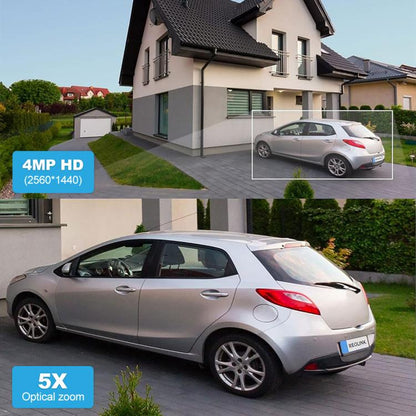 SriHome SH055 8MP HD Multi-lens 5X Optical Zoom Lens Panoramic PTZ Dome Camera, SH055