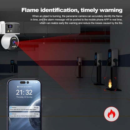 SriHome SH055 8MP HD Multi-lens 5X Optical Zoom Lens Panoramic PTZ Dome Camera, SH055