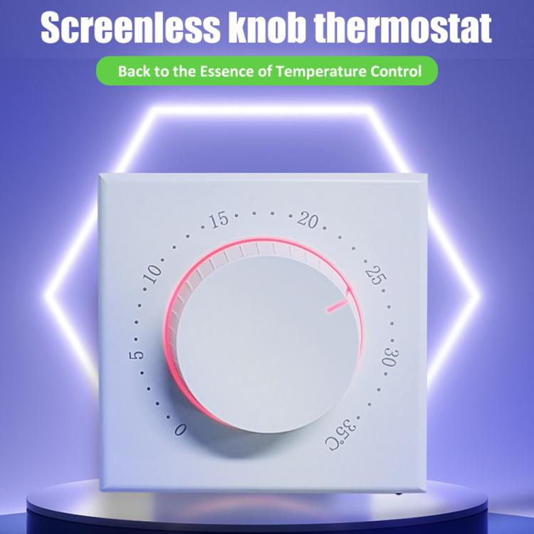 Smart Home Screenless Knob Thermostat Only With External Sensors, Dual Color LED Indicator, BHT-101GAL Water Heating, BHT-101GBL Electric Heating, BHT-101GCL Boiler Heating