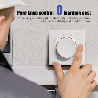 Smart Home Screenless Knob Thermostat Only With External Sensors, Dual Color LED Indicator, BHT-101GAL Water Heating, BHT-101GBL Electric Heating, BHT-101GCL Boiler Heating