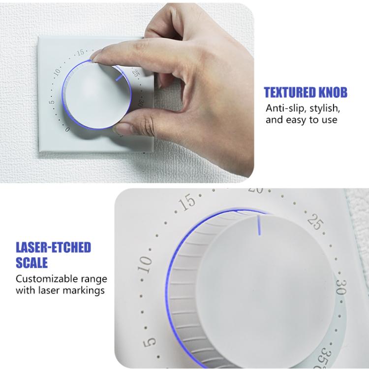 Smart Home Screenless Knob Thermostat Only With External Sensors, Dual Color LED Indicator, BHT-101GAL Water Heating, BHT-101GBL Electric Heating, BHT-101GCL Boiler Heating
