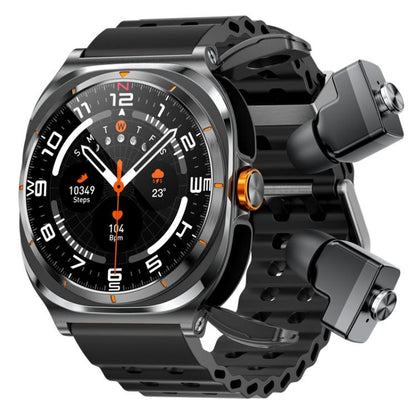 HAMTOD T98 Headphones Smart Watch,1.53 inch, Support Bluetooth Call / NFC / Heart Rate
