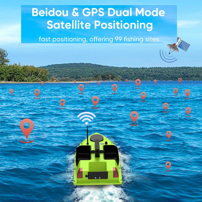 D20 Three Hoppers Smart Control Fishing Bait Boat Support GPS Built-in Light Strip, US Plug, EU Plug, UK Plug