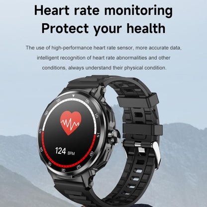 D11 1.46 inch 2 in 1 Bluetooth Earphone Smart Watch, Support Bluetooth Call / NFC / Heart Rate, D11 (Black), D11 (Green)