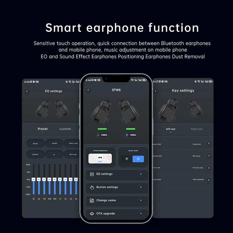 Q10 Dual-mode Bluetooth Headphones Smart Watch,1.52 inch, Support Bluetooth Call / Heart Rate, Q10