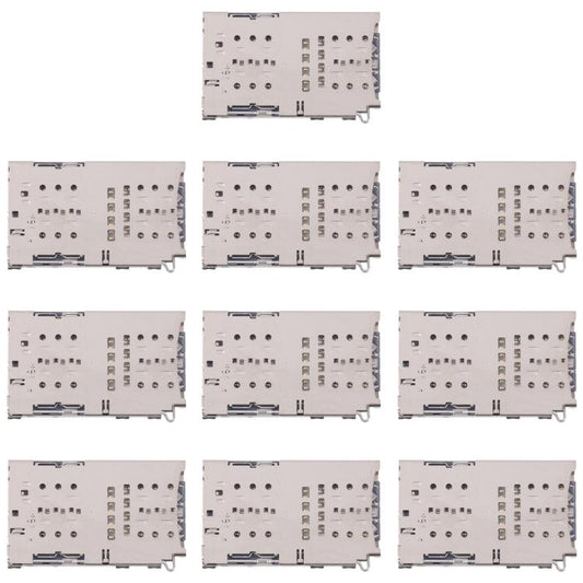10pcs Original SIM + Micro SD Card Reader, For Galaxy A60 SM-A606, For Galaxy A10 SM-A105, For Galaxy A20 SM-A205, For Galaxy A30 SM-A305, For Galaxy Note9 SM-N960, For Galaxy S9+ SM-G965, For Galaxy S9 SM-G960, For Galaxy Note 8 SM-N950...