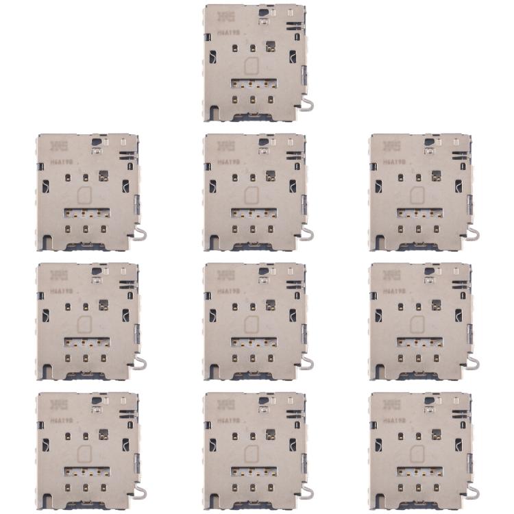 10pcs Original SIM Card Reader, For Galaxy S24 Ultra SM-S928, For Galaxy S24+ SM-S928, For Galaxy S24 SM-S921, For Galaxy S23 Ultra 5G SM-S918, For Galaxy S23+ 5G SM-S916, For Galaxy S23 5G SM-S911, For Galaxy S22 Ultra 5G SM-S908...