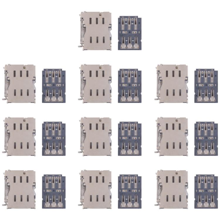 10pcs Original SIM Card Reader, For Galaxy S24 Ultra SM-S928, For Galaxy S24+ SM-S928, For Galaxy S24 SM-S921, For Galaxy S23 Ultra 5G SM-S918, For Galaxy S23+ 5G SM-S916, For Galaxy S23 5G SM-S911, For Galaxy S22 Ultra 5G SM-S908...