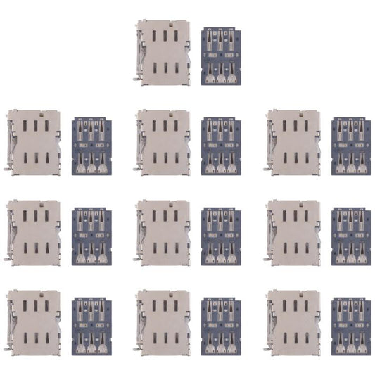 10pcs Original SIM Card Reader, For Galaxy S24 Ultra SM-S928, For Galaxy S24+ SM-S928, For Galaxy S24 SM-S921, For Galaxy S23 Ultra 5G SM-S918, For Galaxy S23+ 5G SM-S916, For Galaxy S23 5G SM-S911, For Galaxy S22 Ultra 5G SM-S908...