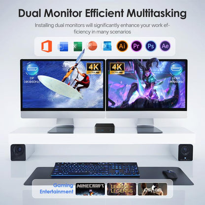 GXMO N15 Windows 11 Mini PC, Intel ADL-N N150 4-Core Processor, 16GB+512GB