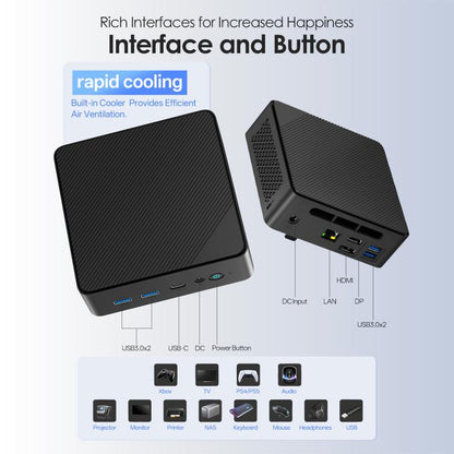 GXMO N15 Windows 11 Mini PC, Intel ADL-N N150 4-Core Processor, 16GB+512GB