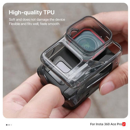 Body Soft TPU Protective Case with Lens Cover, For Insta360 Ace / Ace Pro / Pro 2, For Insta360 GO 3S