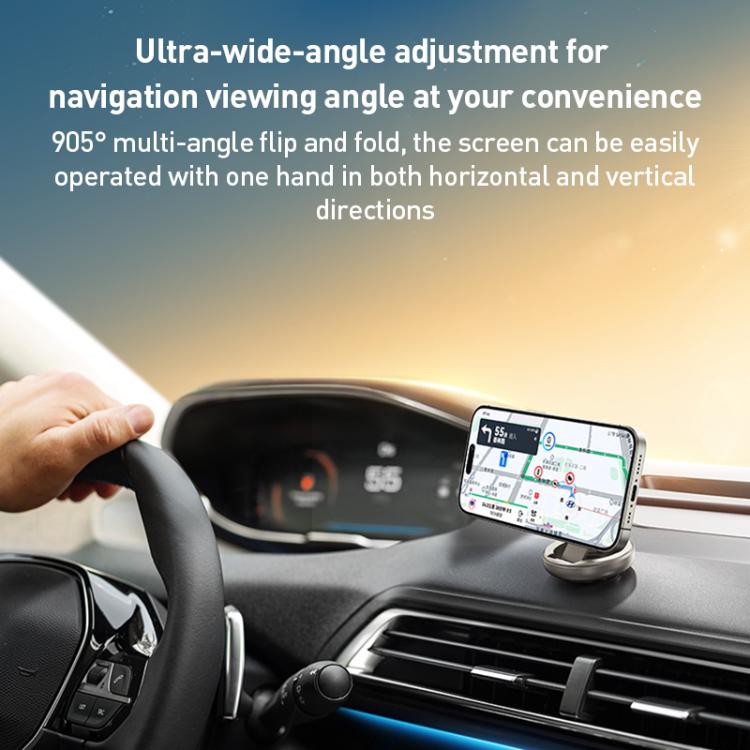 MOMAX CM30 Pac Mount Universal Transparent Magnetic Rotating Car Holder, CM30 (Titanium Gold)