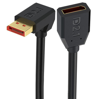 52Gbps 16K 30Hz DisplayPort Extension Adapter Cable, Length: 15cm, DP2.1 Male to DP2.1 Female Straight, DP2.1 Male to DP2.1 Female Upper Elbow, DP2.1 Male to DP2.1 Female Down Elbow, DP2.1 Male to DP2.1 Female Left Elbow...