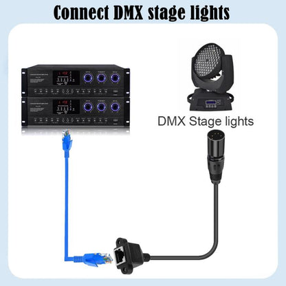 XLR 5 Pin Male to RJ45 Female Audio Cable, Length: 30cm, Male to RJ45 Female