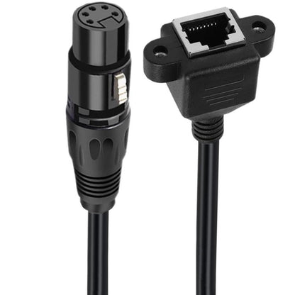 XLR 5 Pin Female to RJ45 Female Audio Cable, Length: 30cm, Female to RJ45