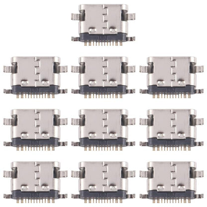 10pcs Original 12 Pin Charging Port Connector, Middle Pin Position, Four-pin Contacts, Upper Corner, Dual-row Pin, Dual-row Contact Pins, 4 Pin Not Spring-loaded, Four Pins Lower