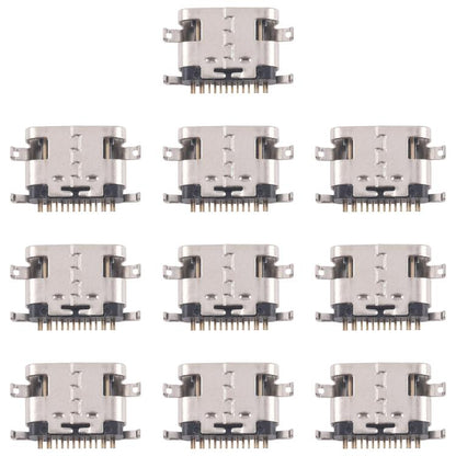 10pcs Original 12 Pin Charging Port Connector, Middle Pin Position, Four-pin Contacts, Upper Corner, Dual-row Pin, Dual-row Contact Pins, 4 Pin Not Spring-loaded, Four Pins Lower