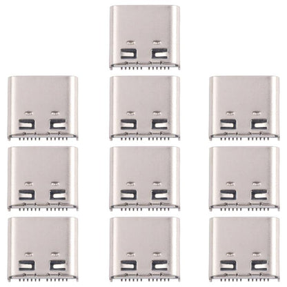 10pcs Original 12 Pin Charging Port Connector, Middle Pin Position, Four-pin Contacts, Upper Corner, Dual-row Pin, Dual-row Contact Pins, 4 Pin Not Spring-loaded, Four Pins Lower
