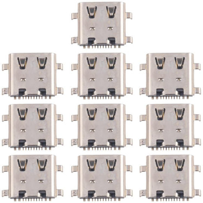10pcs Original 12 Pin Charging Port Connector, Middle Pin Position, Four-pin Contacts, Upper Corner, Dual-row Pin, Dual-row Contact Pins, 4 Pin Not Spring-loaded, Four Pins Lower