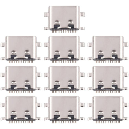 10pcs Original 12 Pin Charging Port Connector, Middle Pin Position, Four-pin Contacts, Upper Corner, Dual-row Pin, Dual-row Contact Pins, 4 Pin Not Spring-loaded, Four Pins Lower