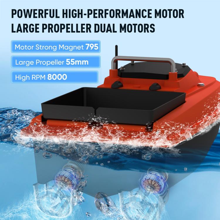 D80 High Power Smart Remote Control Fishing Bait Boat Support Trawling, EU Plug, US Plug, UK Plug