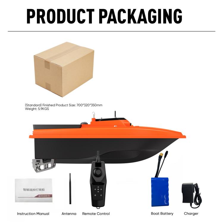 D80 High Power Smart Remote Control Fishing Bait Boat Support Trawling, EU Plug, US Plug, UK Plug