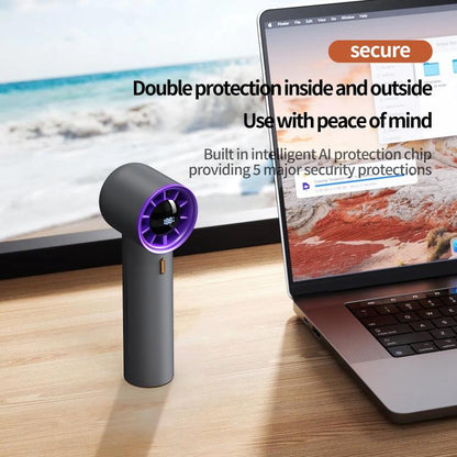 HX-F368 Smart Digital Display High Speed Handheld Fan